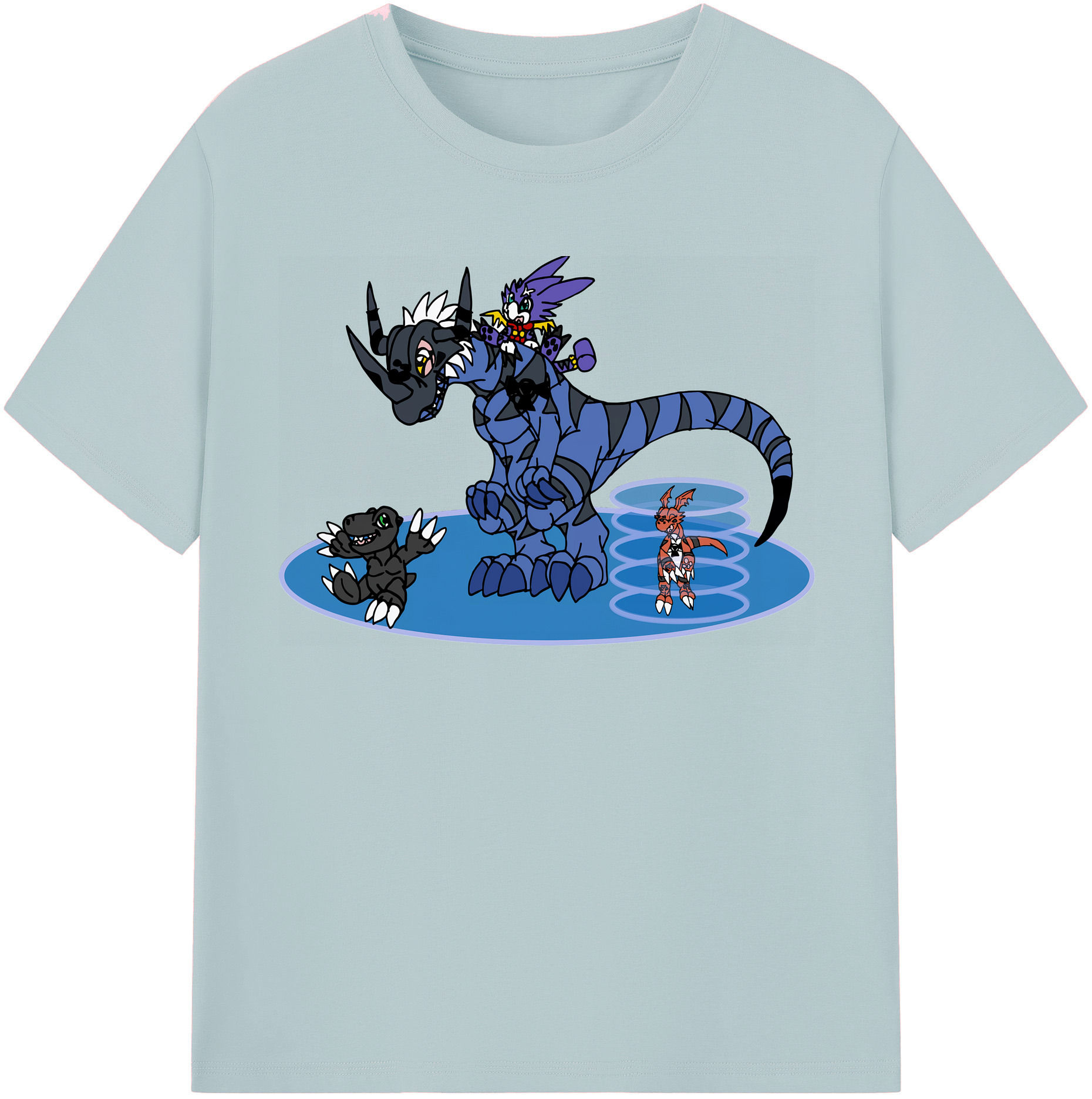 （画像用） Digimon デジタルモンスター/デジモン 綿100％半袖Tシャツ（フロントプリント）